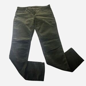 Kut from the Kloth Corduroy Pants Womens 4P Olive Green Skinny Diana